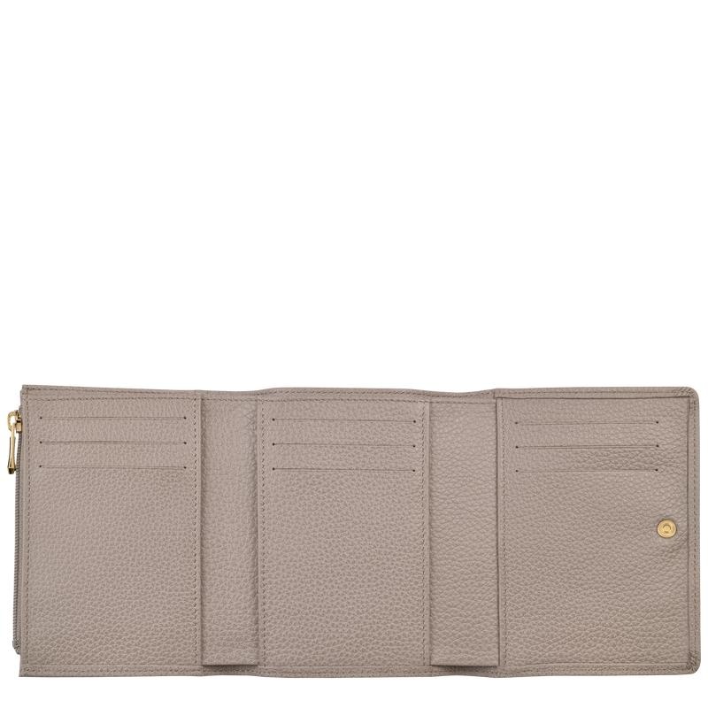 Turtledove Grey Longchamp Le Foulonné Men's Wallets | YJAW-25394