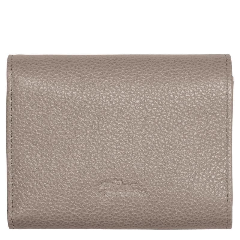 Turtledove Grey Longchamp Le Foulonné Men's Wallets | YJAW-25394