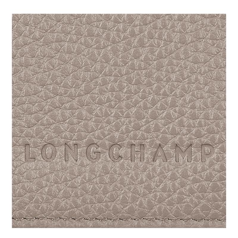 Turtledove Grey Longchamp Le Foulonné Passport cover Women's Passport Bag | FTOP-37094