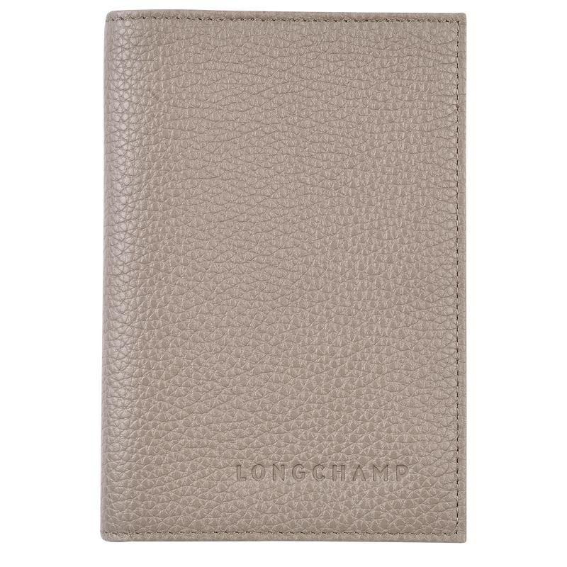 Turtledove Grey Longchamp Le Foulonné Passport cover Women\'s Passport Bag | FTOP-37094