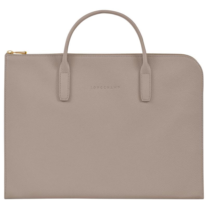 Turtledove Grey Longchamp Le Foulonné S Men\'s Briefcase | AVEJ-54186