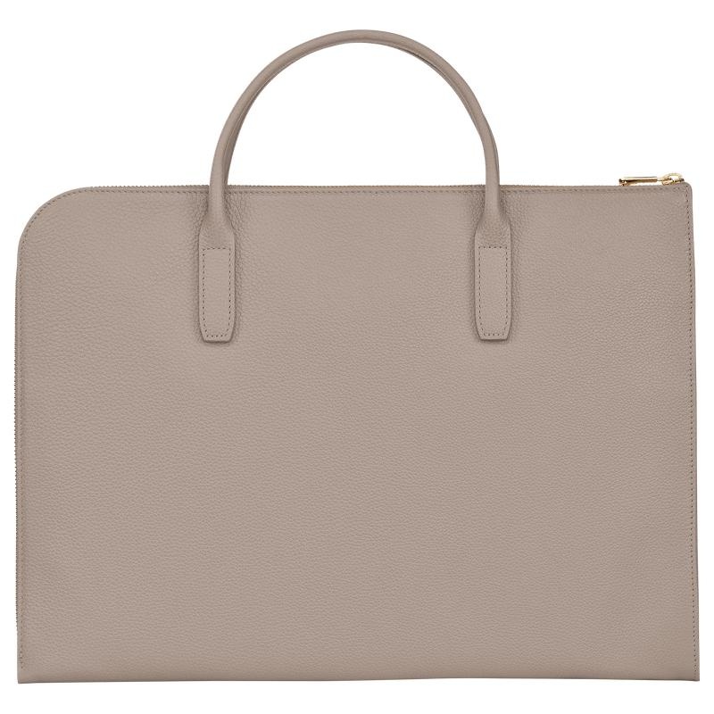 Turtledove Grey Longchamp Le Foulonné S Women's Briefcase | LZPH-32409