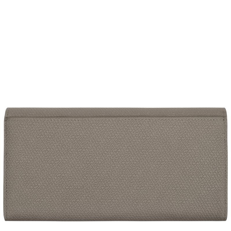 Turtledove Grey Longchamp Roseau Continental Women's Wallets | MRQO-45982