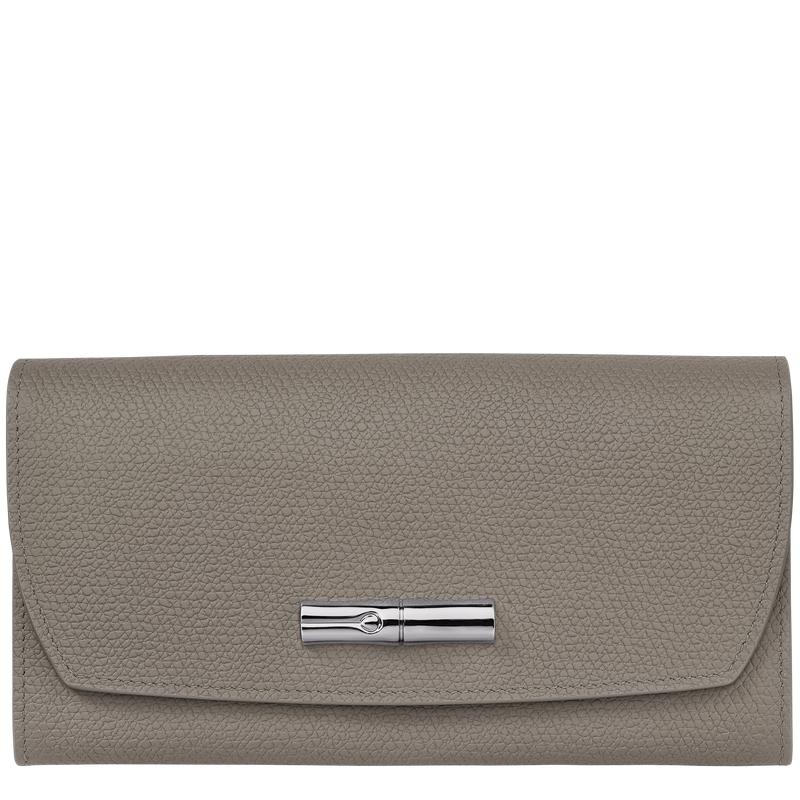 Turtledove Grey Longchamp Roseau Continental Women\'s Wallets | MRQO-45982