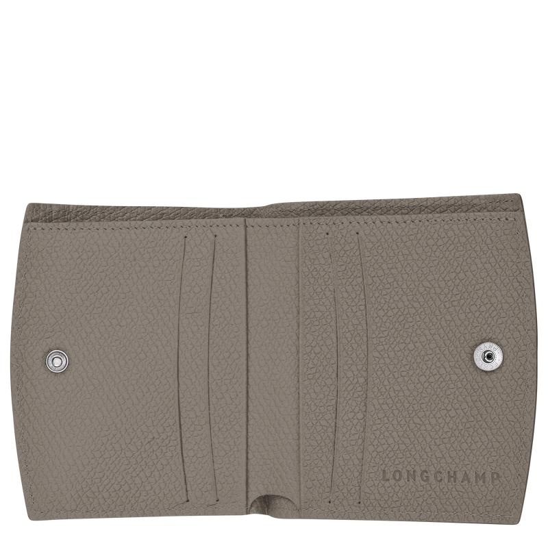 Turtledove Grey Longchamp Roseau Women's Wallets | PYFN-79180