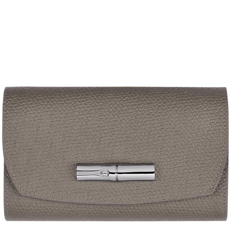 Turtledove Grey Longchamp Roseau Women\'s Wallets | RULD-65307