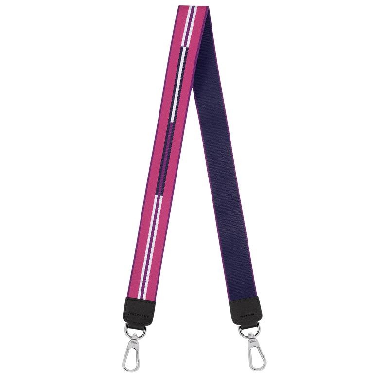 Violet Purple Longchamp Rayures Men\'s Shoulder Straps | GEQR-83564