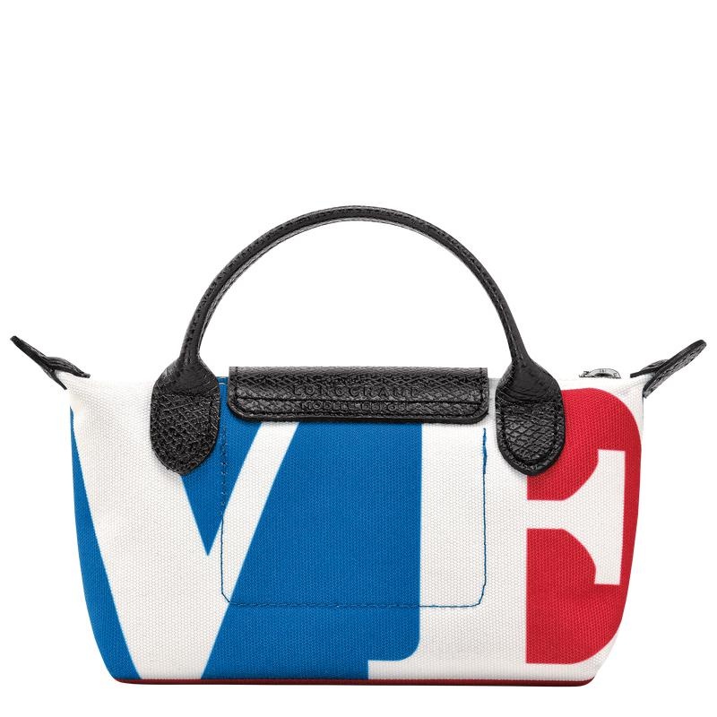 White Longchamp x Robert Indiana Men's Pouches | ZDHX-05634