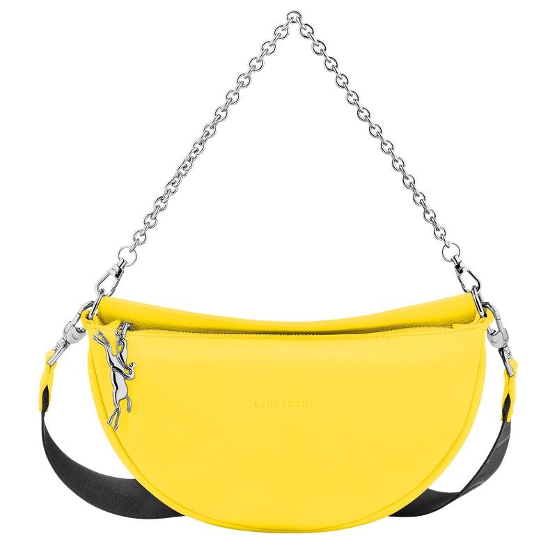 Yellow Longchamp Smile S Women\'s Crossbody Bags | YUWQ-90163